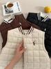 Chaleco de Algodón Estilo Coreano Ropa Exterior para Niños y Niñas en Otoño e Invierno Nueva Ropa Exterior Infantil Chaleco Cálido de Color Puro para Bebé para Usar Adentro y Afuera