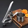 Exprimidor Manual de Limones de Acero Inoxidable 410, Prensa Multifuncional para Jugo de Frutas Específica para Cocina Doméstica