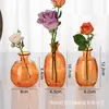 Vaso de Vidro Pequeno Colorido, Estilo Chinês Retro Imitação de Porcelana Recipiente para Arranjo de Flores e Plantas Verdes Hidropônicas de Mesa, Decoração de Pousada Venda por Atacado