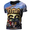 2022 nueva camiseta estampada de comercio exterior más vendida impresión digital 3D manga corta Top para hombre estilo callejero fabricantes de origen
