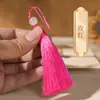 Borla Pequeña de 8 cm Flecos Material Hecho a Mano para DIY Estilo Antiguo Bolsita de Aromas Abanico Pasador Marcapáginas Colgante para Ropa Decoración de Borla