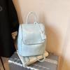 Bolso Estilo Perezoso para Mujer Verano 2025 Nuevo Cuero Suave Moda Casual Simple Mochila para Viajar Mochila para Estudiante