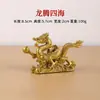 Enfeite de Dragão de Bronze, Dragão Dourado de Cinco Garras, Símbolo de Riqueza e Prosperidade, Dragão do Zodíaco, Decoração de Mesa para Sala de Estar e Escritório, Mascote Auspiciosa