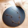 Collar de cadena de clavícula elegante y simple de estilo coreano con trébol para mujer, de acero de titanio avanzado, de lujo, de nueva celebridad de Internet 2022