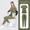Roupas de Trabalho Cirúrgicas para Médicos e Enfermeiros Roupas para Lavagem das Mãos em Hospital Odontológico Roupas de Trabalho para Salão de Beleza e Spa Feminino Transfronteiriço