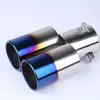 Tubo de escape azul horneado de una a dos gargantas de escape rectas - garganta de escape curva de una a dos garganta de escape modificada de acero inoxidable para automóvil