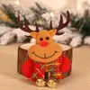 Suprimentos para Decoração de Natal Sino Pendurado Luminoso Broche Distintivo Papai Noel Boneco de Neve Urso Presente de Natal Presente para Crianças