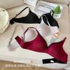 Ropa Interior Sexy de Encaje de una Pieza para Niña Delgada Sin Costuras Sin Aros Transpirable Push-Up Ropa Interior para Niña Sujetador