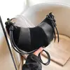 Bolsa Fosca Retrô Feminina 2026 Novo Estilo Moda Casual Bolsa de Ombro Nicho Popular Bolsa Transversal de Ombro Bolsa Croissant