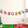 Bandera de papel de Navidad creativa bandera de color banderín de cadena flor banner de dibujos animados de Navidad decoración de tienda
