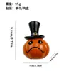 Nuevo producto transfronterizo: Decoraciones de Halloween, manualidades de resina de calabaza sonriente estilo europeo, adornos de escritorio para el hogar