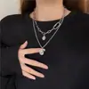 Collares Apilados Irregulares de Doble Capa, Diseño de Nicho de Lujo Ligero, Cadena de Clavícula de Lujo Ligero, Cadena para Suéter, Joyería de Nicho