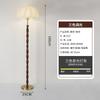 Lámpara de Pie LED Vintage Estilo Francés para Sala de Estar, Alto Valor Estético, Lámpara de Tela Retro para Lado del Sofá, Dormitorio, Estudio, Luz Decorativa Ambiental