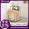 Suporte de Faca de Aço Inoxidável 304 Prateleira de Armazenamento de Bancada Suporte para Hashi Suporte para Tábua de Corte Suporte para Tábua de Corte Suporte Integrado para Facas Multifuncional