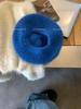 Viento Perezoso ~ Boina de Punto de Pelo de Conejo para Mujer Otoño e Invierno Estampado Coreano Sombrero Calabaza Mostrando Cara Pequeño Sombrero Brote Cálido Moda