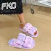 Pantuflas de Algodón para Invierno 2026 Pantuflas Versátiles de Moda para Mujer Pantuflas Gruesas Nuevas Peludas Medias Pantuflas para Interior del Hogar