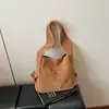 Pantalones de Ante Retro Otoñales con Múltiples Bolsillos de Solapa Bolso de Hombro para Mujer Nuevo Estilo 2025 Tendencia Simple Bolso Tote Bandolera de Gran Capacidad