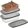 Molde rectangular para pan y pastel, especial para resistencia a altas temperaturas 200 C, molde para hornear de vidrio de borosilicato alto
