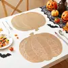 Design Criativo Estilo Nórdico Abóbora de Halloween Jogo Americano Lavável Impermeável Anti-escaldante Isolamento Térmico Porta-copos para Casa
