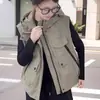 Colete com Capuz Workwear Europeu para Mulheres Primavera Novo Solto Casual Jaqueta Jaqueta com Capuz Jaqueta Corta-vento Estilo Americano