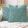 Funda de Almohada Personalizada Cáñamo Cruzado Aguja Gruesa Bambú Chenilla Moderna Simple Cojín de Sofá Mesita de Noche Amazon Transfronterizo