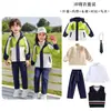 Uniforme de jardín de infantes, colección otoño e invierno, conjunto de cortavientos de tres piezas, uniforme de maestra, uniforme de clase de primer grado, conjunto deportivo, conjunto de uniforme de escuela primaria