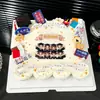 Decoraciones para Cupcakes de Temporada de Graduación, Adornos Acrílicos de Foto de Graduación Feliz, Inserts de Nombre en Blanco para Escribir a Mano
