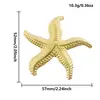 Pingente de Estrela-do-Mar em Aço Inoxidável 304 Colar Estilo Férias no Oceano Pingente Acessórios de Joias Banho de Ouro 18K Transfronteiriço