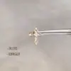 Colección Dorada de Café Aretes de Hueso de Oreja de Acero de Titanio de Alta Gama Aretes de Acero de Titanio Médico Puños de Oreja con Borde Extraíble para Mujer