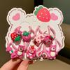 Accesorios para el Cabello de Niños Banda para el Cabello Oso Fresa Cuerda para el Cabello Liga para el Cabello Atada a Mano Diadema de Resina de Dibujos Animados Joyería Tocado