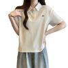 Camiseta Elegante Talla Plus para Mujer con Cuello Polo, Versátil y Adelgazante, Verano 2026 Manga Corta Dopamina Más Vendido