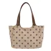 2026 Nuevo Bolso Tote de Gamuza y Terciopelo con Lunares Estilo Coreano Retro Gran Capacidad Bolso de Hombro y Mano Casual para Viajes Cien