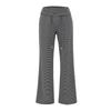 Pantalones Rectos de Tiro Alto Cepillados, Pantalones Rayados Estilo Perezoso, Pantalones Casuales para Mujer, Versátiles de Otoño, Sueltos de Pierna Ancha, Pantalones Largos, Modernos
