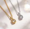 Collar de Plata de Ley S925 con Zirconia Azul en Forma de Lágrima para Mujer, Cadena para Clavícula de Lujo Ligero de Nicho de Alta Gama, Colgante de Moda al por Mayor
