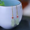 Jade Hetian natural Lago Agua Verde y Agua Soleada y Azúcar Maní Elegante Diseño Elegante Antiguo Mujeres De Moda Simple