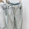 Bufanda Pequeña de Seda con Encaje Largo Cinturón Banda Multifuncional para el Cabello para Mujer Delgada Primavera y Verano Estilo Occidental Combinación Camisa Cinta