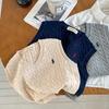 Suéter para niños, chaleco, primavera 2025, nuevo, top combinable, elegante, de punto para bebé, moda para mujer