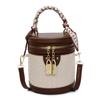 Bolsa Balde Portátil de Moda com Costura de Alta Qualidade para Mulheres 2025 Nova Chegada Losango Moderna Casual Simples Ombro Transversal