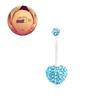 Amazon AliExpress está especialmente diseñado para anillo para el ombligo de amor arcilla blanda diamante corazón de melocotón mujeres embarazadas clavo para el ombligo varilla blanda adornos umbilicales