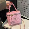 Bolso tipo cubo de moda con costuras de diamantes para mujer, nuevo diseño de nicho de verano 2026, bolso de mano con cadena, bolso de hombro y cruzado