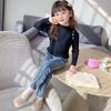 [Stock Listo Ropa de Punto para Niñas Coreanas Primavera y Otoño 2025 Nuevo Otoño e Invierno Tops para Niños Ropa de Punto para Niñas Versión Coreana