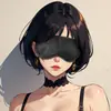 Jiuai Productos Sexuales para Adultos Transfronterizos Máscara de Ojos Opaca Sueño Divertido Banda Elástica Negra Juego Venda Ocular Entrenamiento