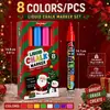 Caneta apagável de giz líquido para quadro branco, caneta marcadora colorida para pintura e grafite, conjunto de canetas sem pó para quadro de publicidade, quadro negro e vidro
