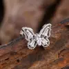 Unha de Osso de Orelha Zircônia de Aço Inoxidável Casual e Personalizada, Joia de Piercing de Unha de Orelha Micro-Embutida Exquisita e Compacta 0.8*6*4mm