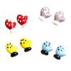 Guantes cálidos de invierno lindos cuentas de vidrio pintadas a mano con agujero recto aretes hechos a mano accesorios materiales de joyería hechos a mano