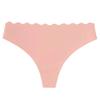 Ropa interior para mujer sin costuras de una pieza personalizada transfronteriza, color sólido, cintura ondulada hueca, cintura baja, nailon pegado para mujer