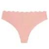 Pantaletas de Hielo Sin Costuras de Cintura Baja Europeas y Americanas, Pantaletas de Mujer de una Pieza Adhesivas de Color Sólido con Cintura Ondulada Hueca