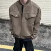 Nueva Chaqueta de Trabajo para Hombre, Nueva Chaqueta de Béisbol Retro Americana de Primavera y Otoño para Hombre, Top de Chaqueta de Marca de Moda Desgastada