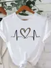 Atuendo Casual de Talla Grande para Todas las Estaciones con Diseño de Corazón y Corona