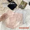 Calcinha Feminina Sexy de Renda Vazada Algodão Macio Respirável Cintura Alta Requintada Controle de Barriga Levanta Bumbum Virilha Antibacteriana